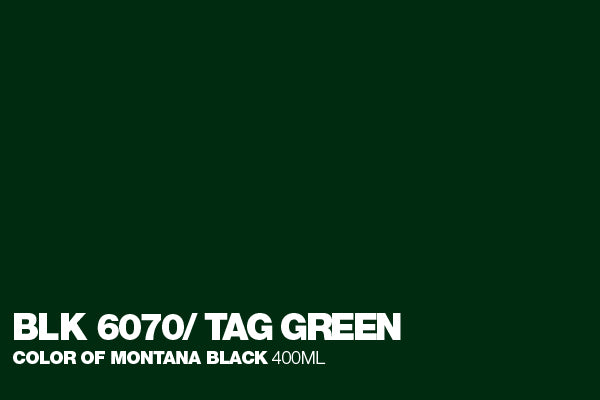 Montana Black Spray Paint TAG Green