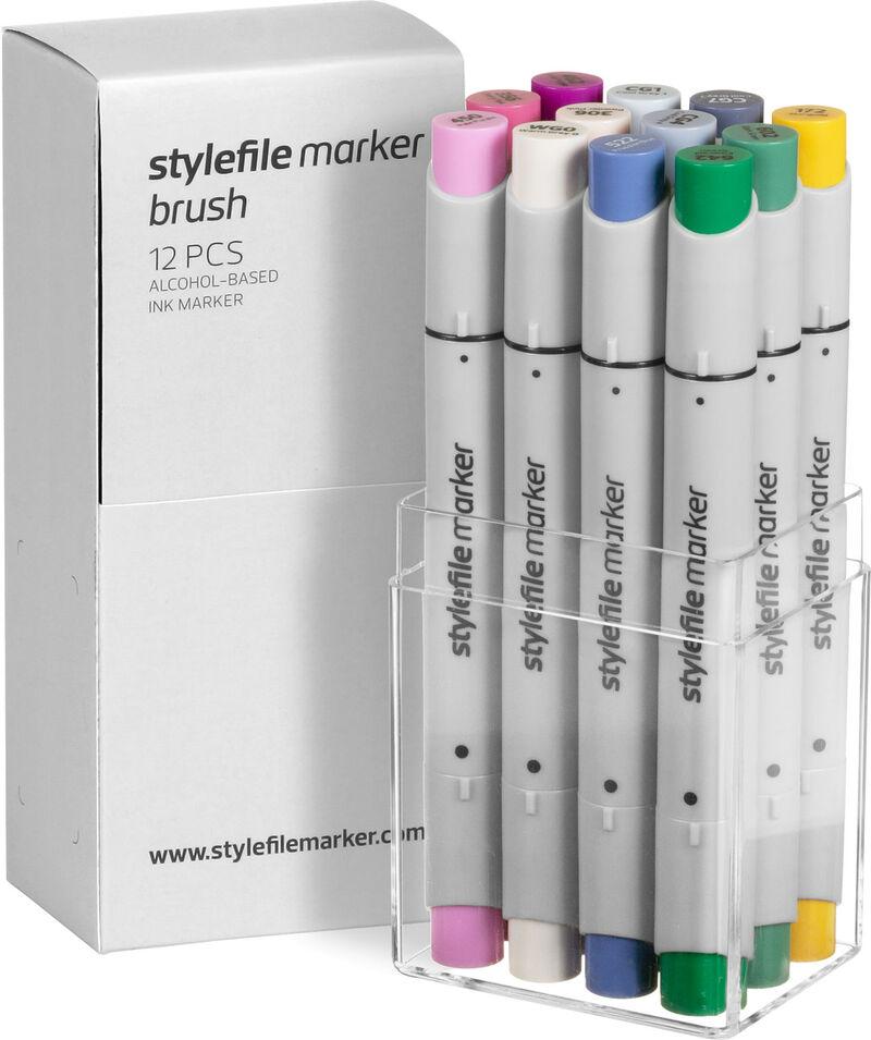 Stylefile Brush Marker 12 Piece Multi Set 18
